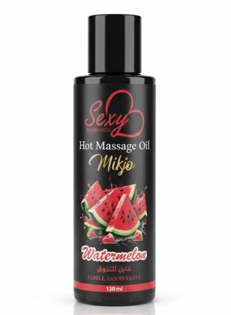 Massage oil for body massage and relaxation, watermelon flavor 120ml - Image 1